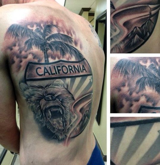 California tattoos for men placement tips.