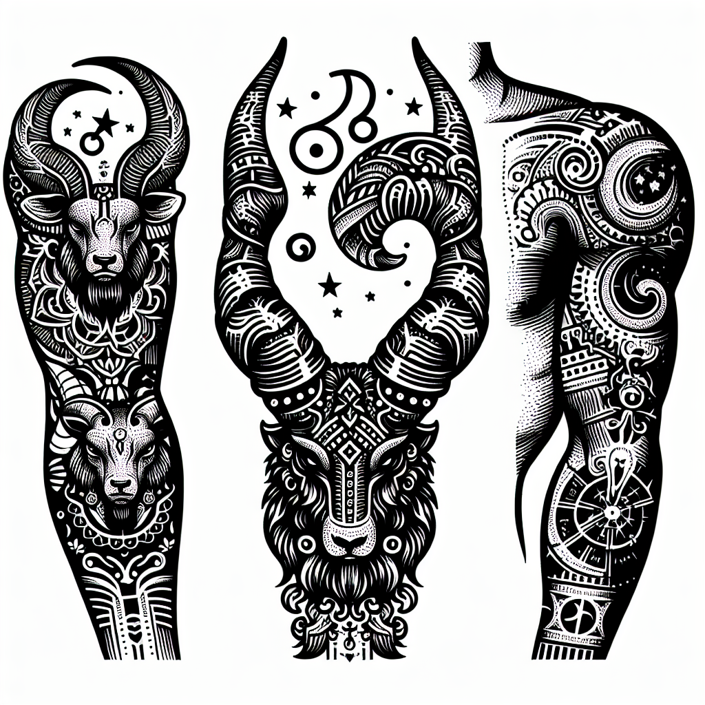 Capricorn tattoos for men designs