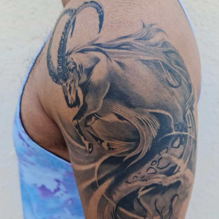 Capricorn tattoos for men 0060