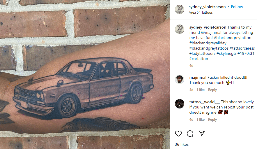 car tattoos for men 0056