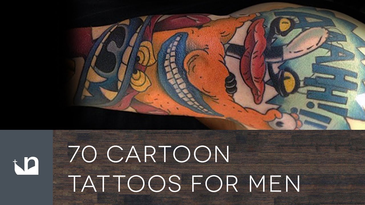 cartoon tattoos for men designs