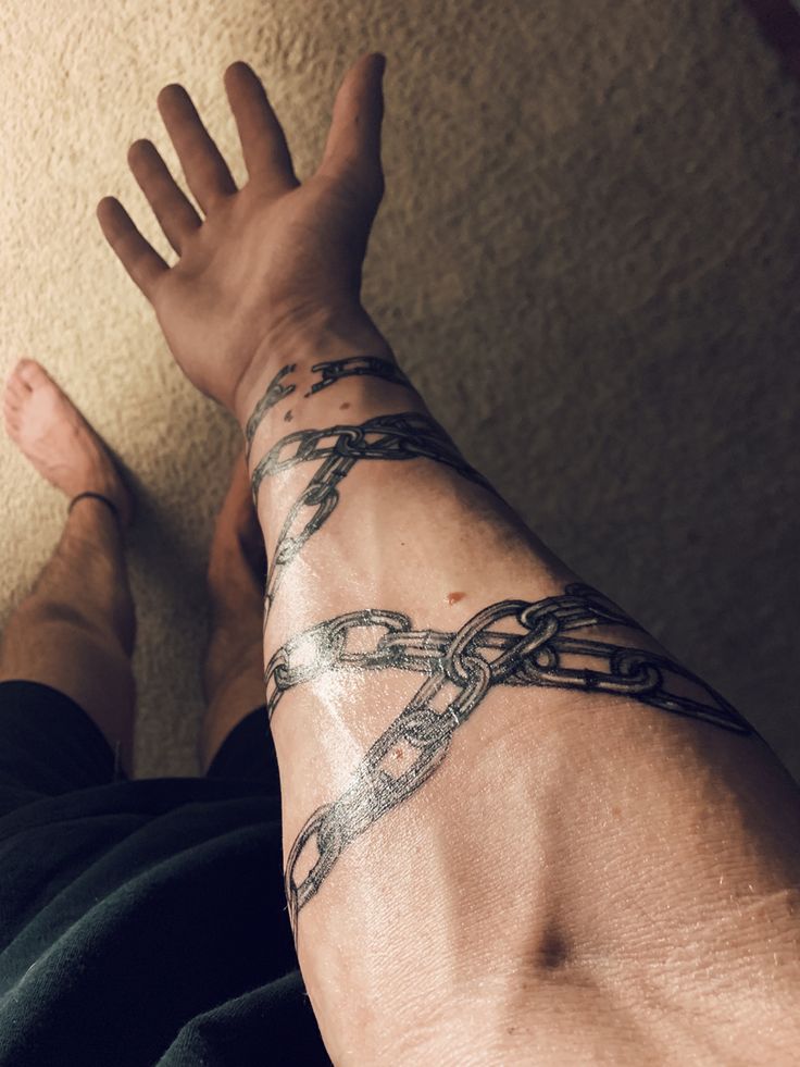 chain tattoos for men designs