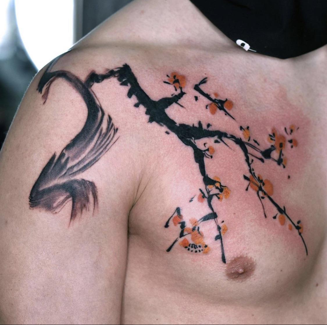 cherry blossom tattoos for men 0011