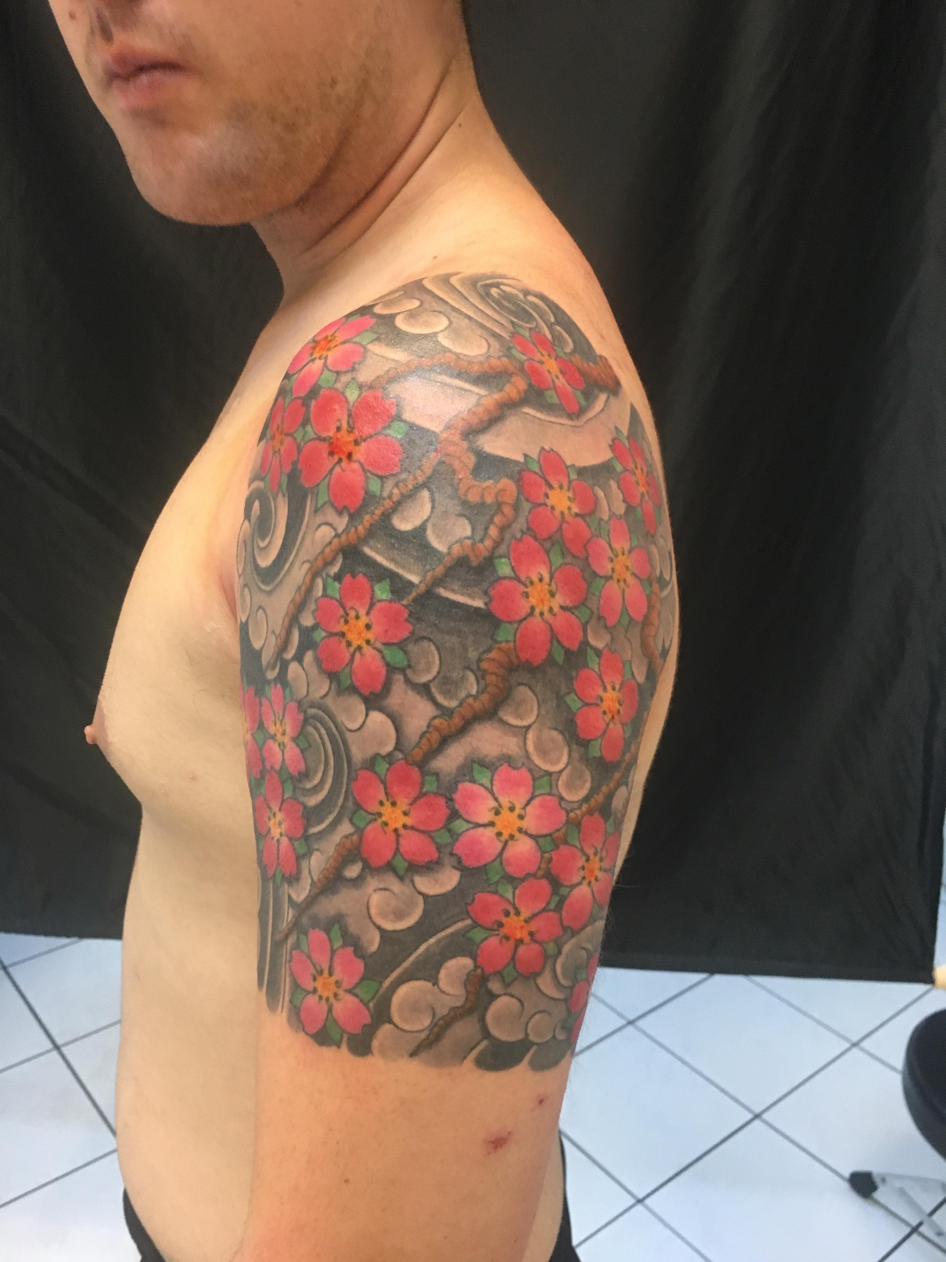 cherry blossom tattoos for men 0058