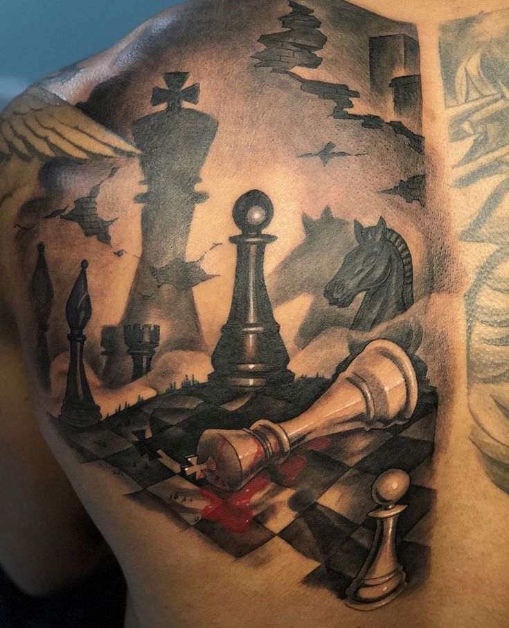 chess tattoos for men 0073