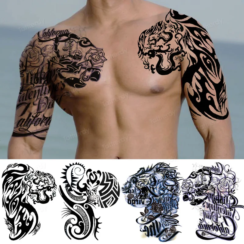 chest and shoulder tattoo for men 0018