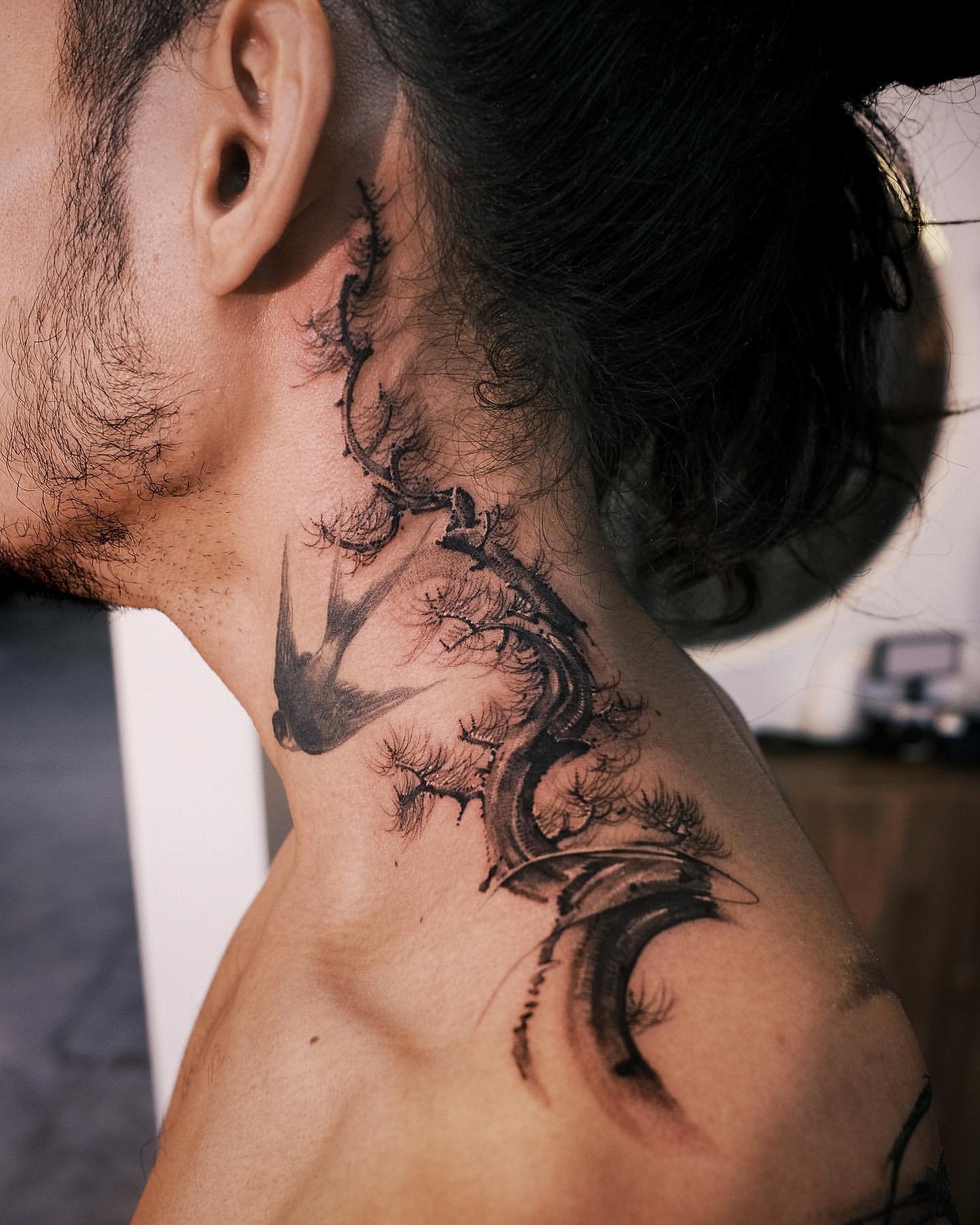 chest and shoulder tattoo for men 0024