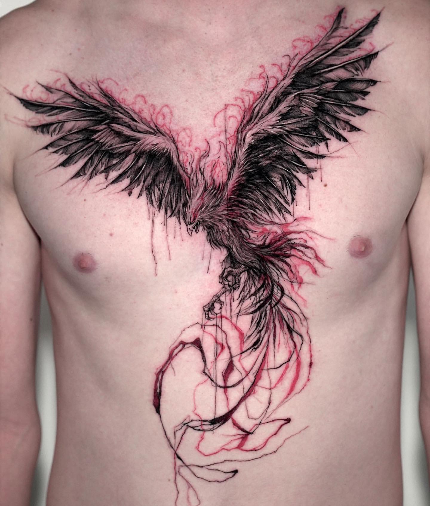 chest and shoulder tattoo for men 0034