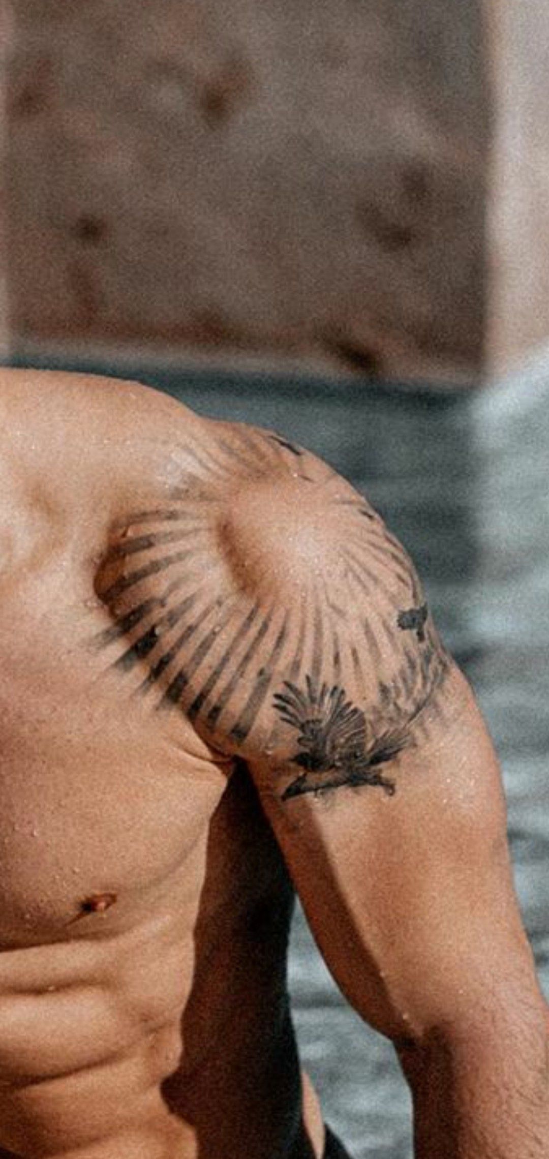 chest and shoulder tattoo for men 0039