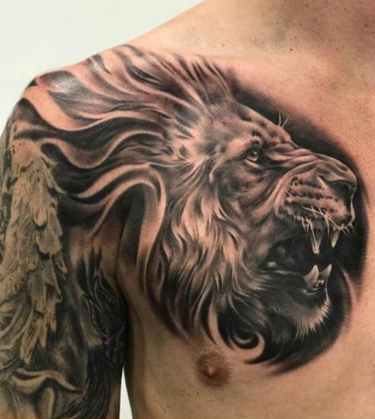 chest and shoulder tattoo for men 0040