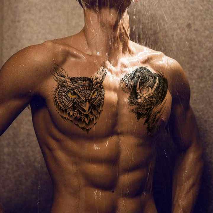 chest and shoulder tattoo for men 0053