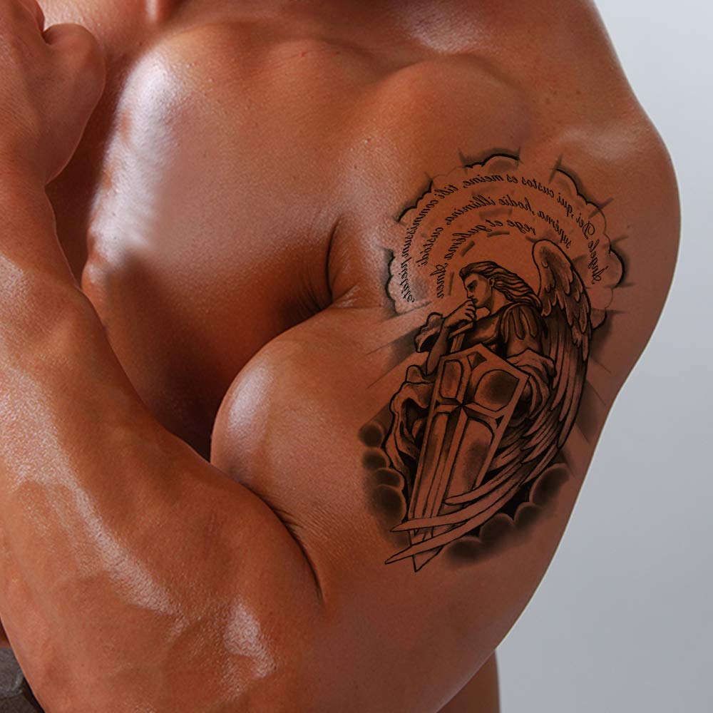 chest and shoulder tattoo for men 0057