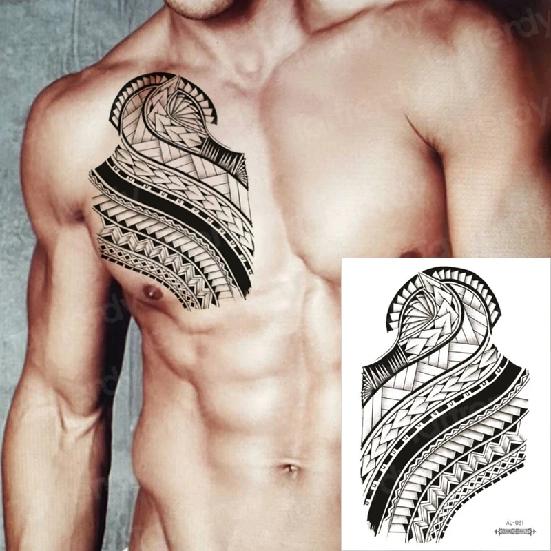 chest and shoulder tattoo for men 0074