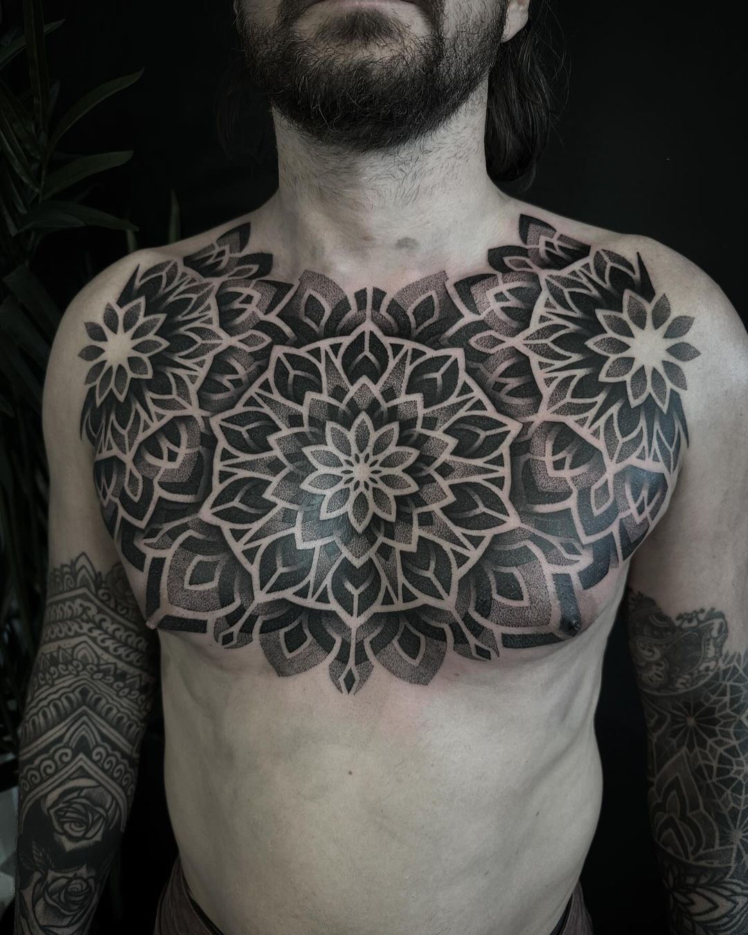 chest and shoulder tattoo for men 0076