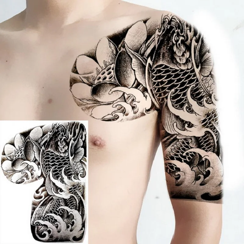 chest and shoulder tattoo for men 0080