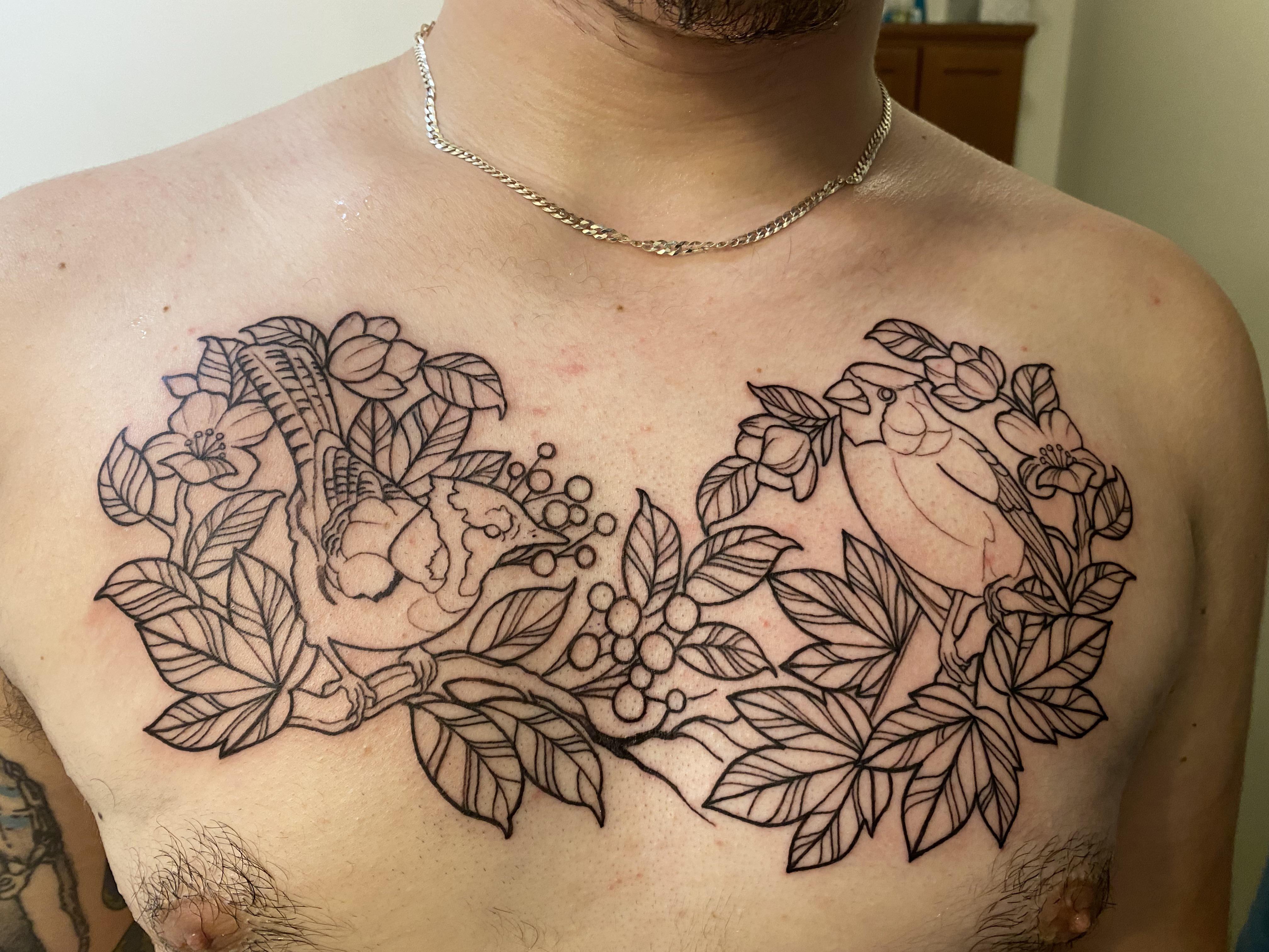 chest and shoulder tattoo for men 0081