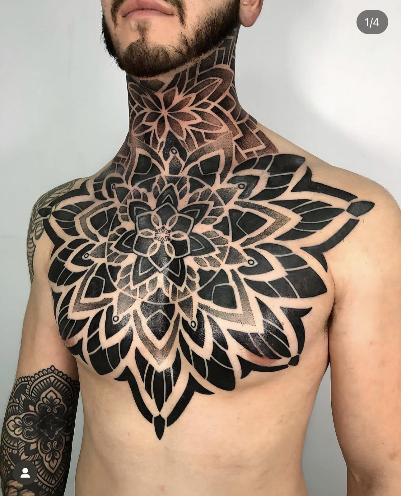 chest and shoulder tattoo for men 0085