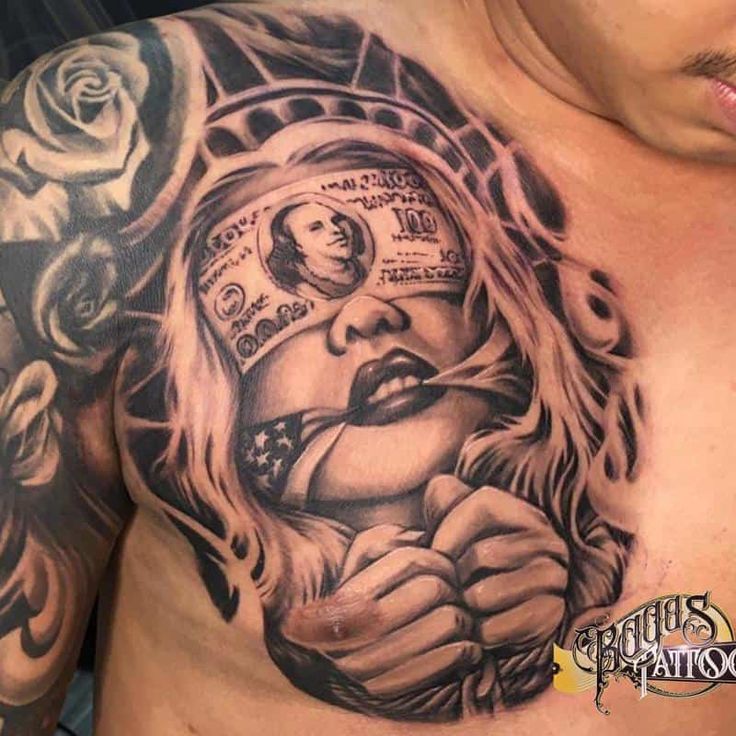 chest and shoulder tattoo for men 0089