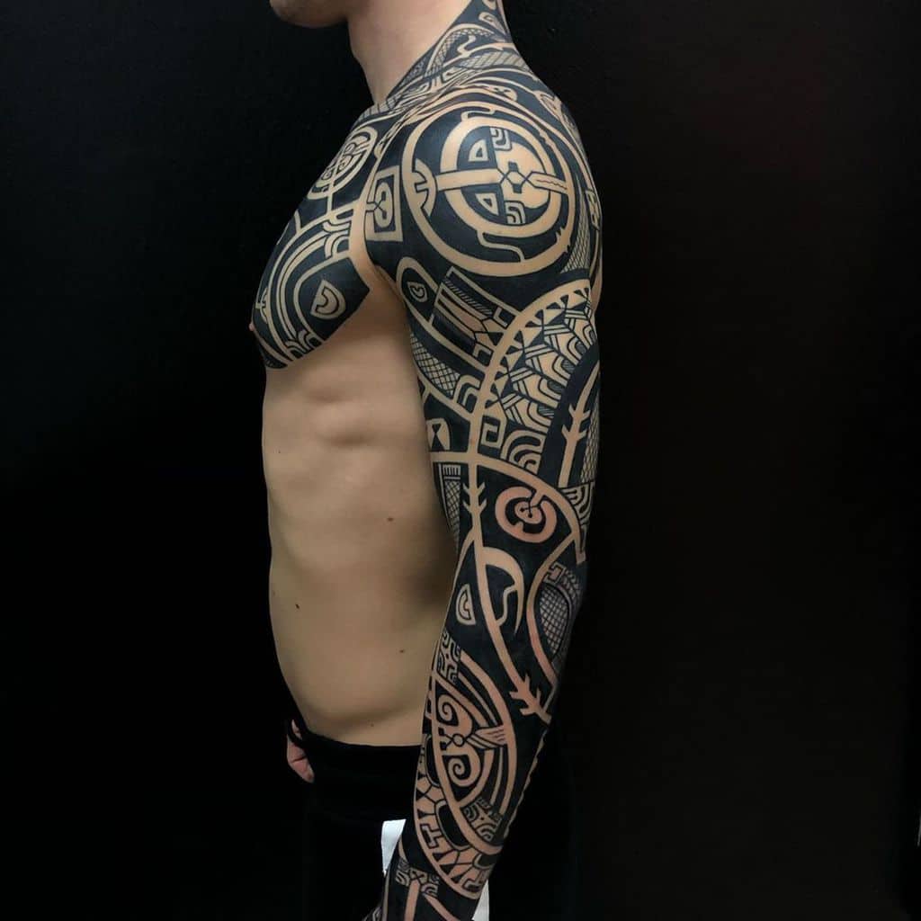 chest arm tattoos for men 0099