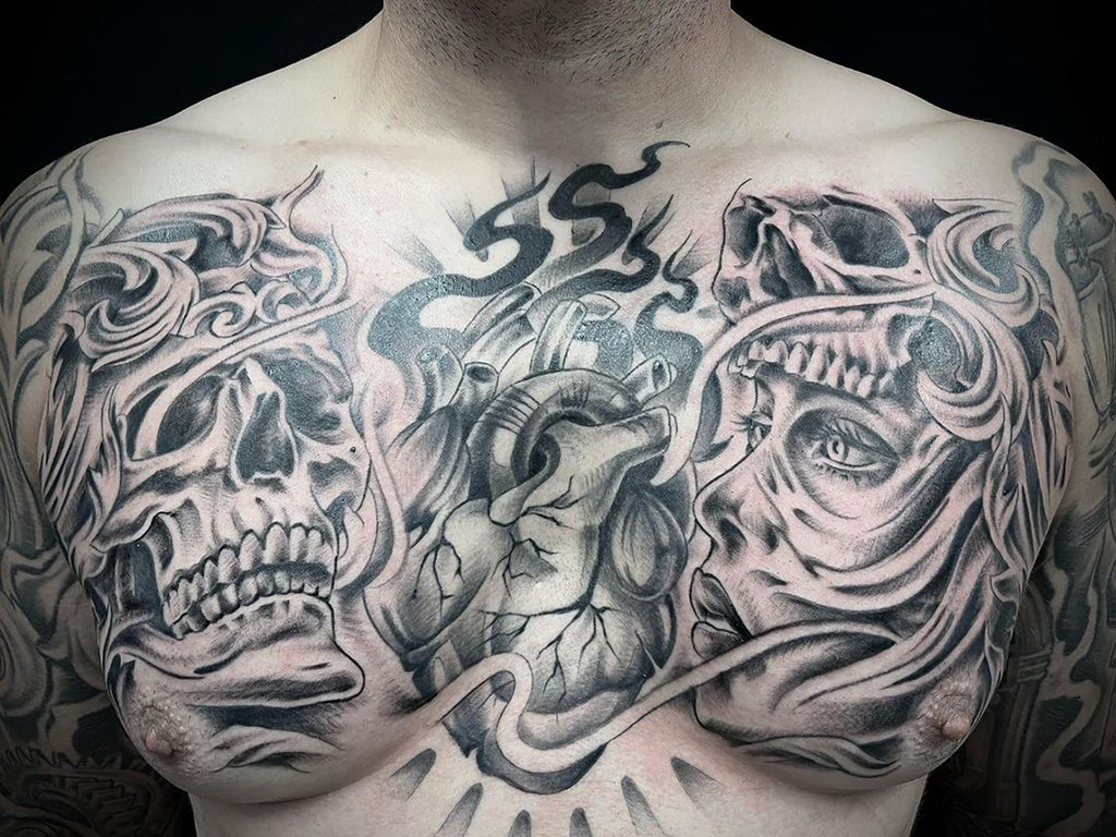 chest piece tattoo ideas for men 0013