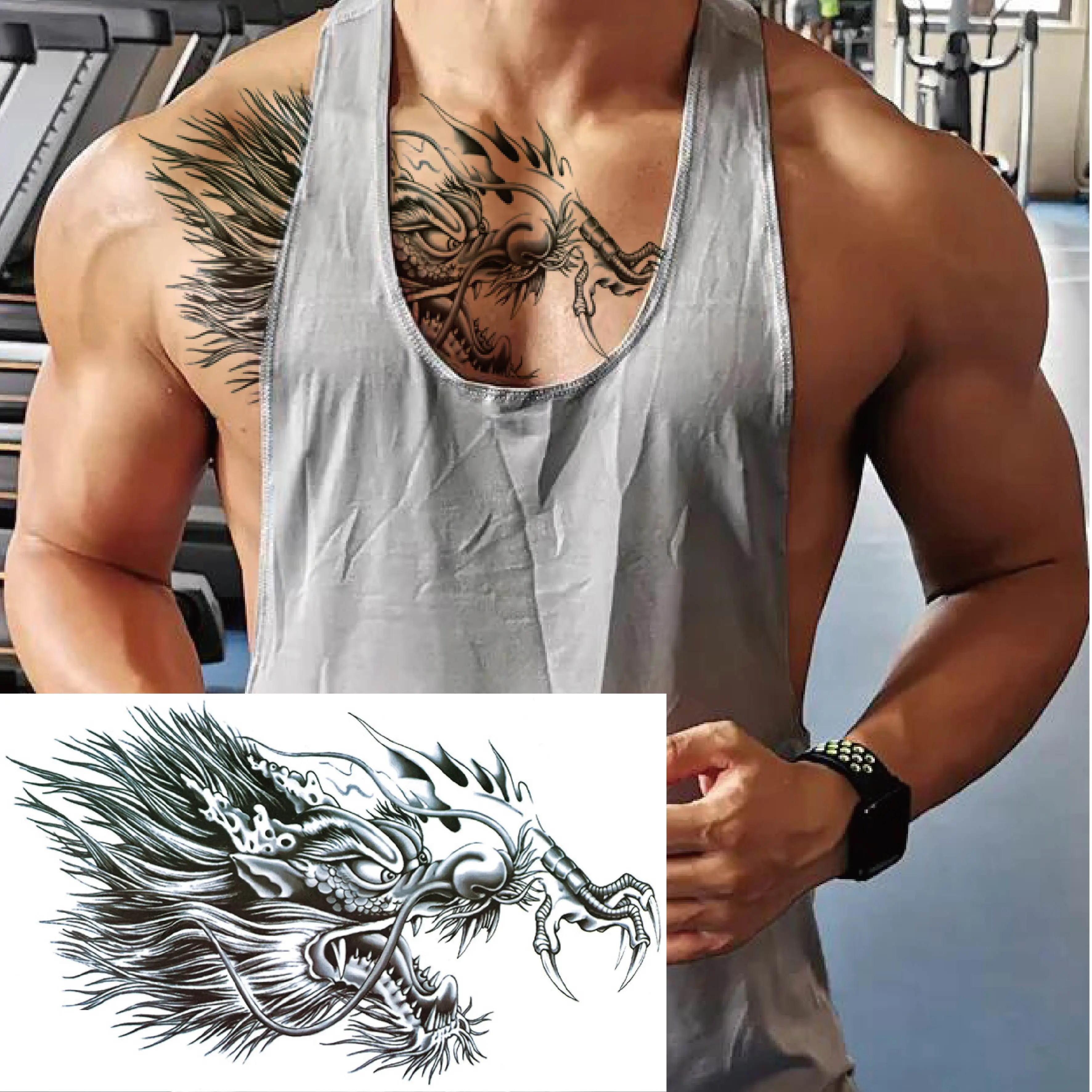 chest piece tattoo ideas for men 0018