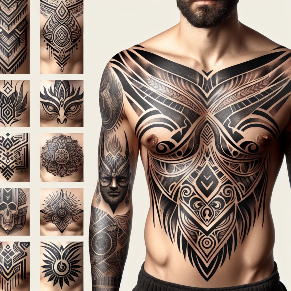 chest piece tattoo ideas for men 0022