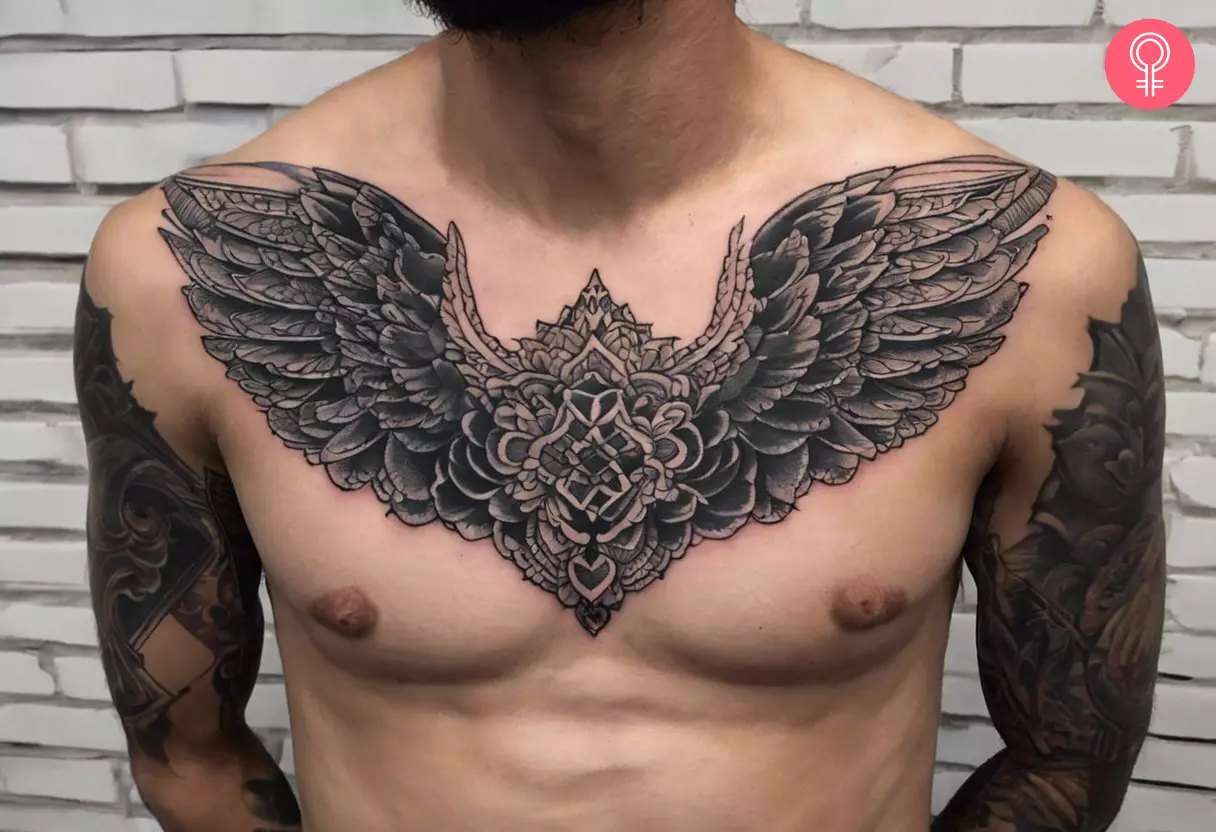 chest piece tattoo ideas for men 0030