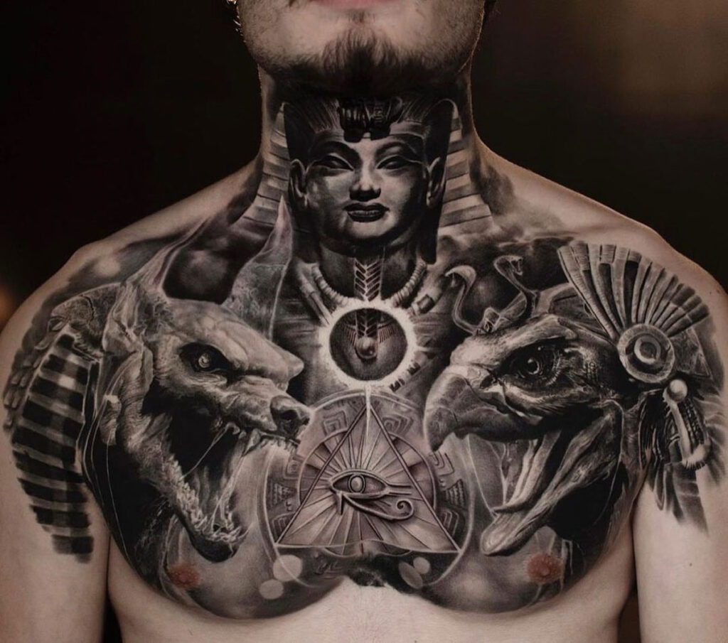 chest piece tattoo ideas for men 0040