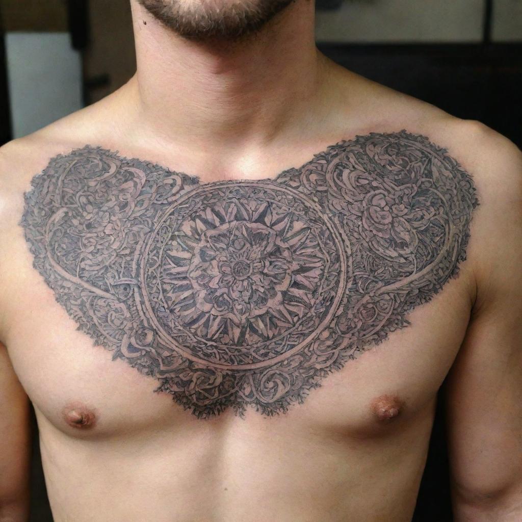 chest piece tattoo ideas for men 0066