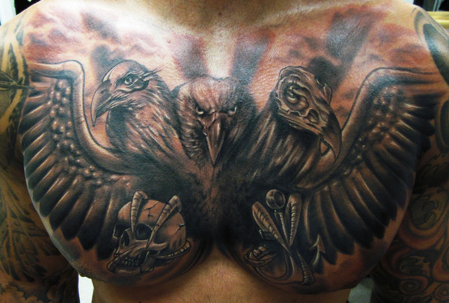 chest piece tattoo ideas for men 0087