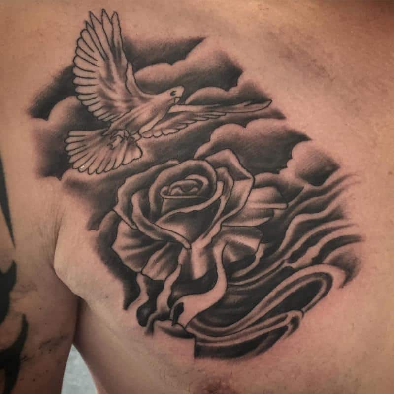 chest piece tattoo ideas for men 0089