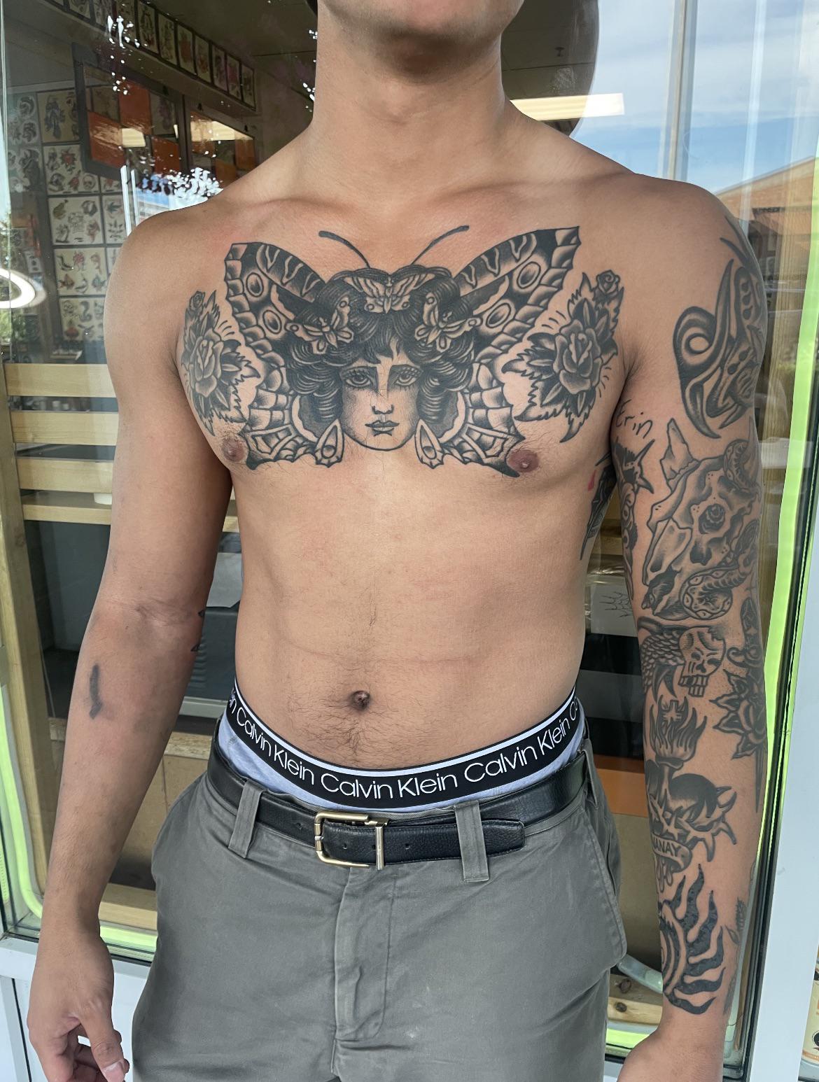 chest tattoos for black men 0054