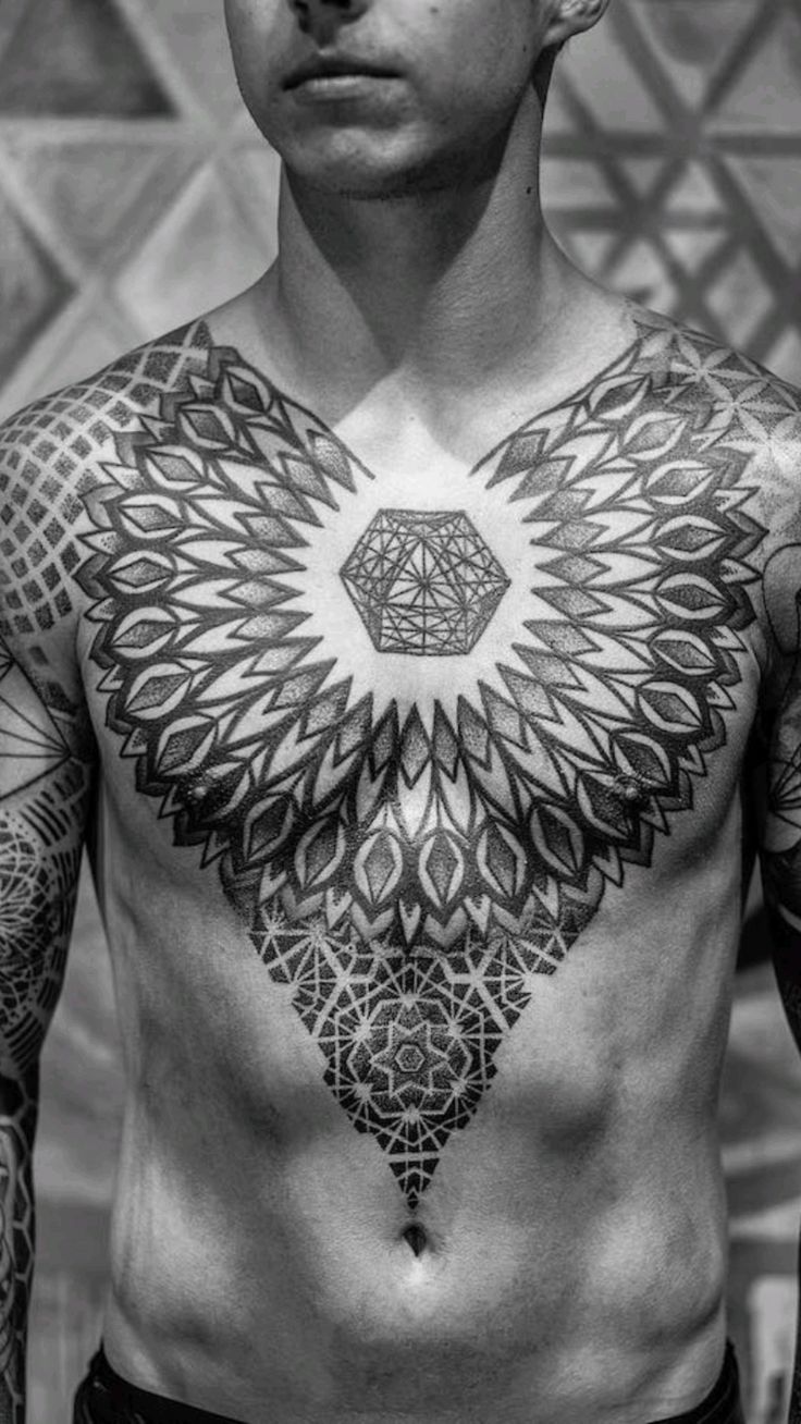 chest tattoos for black men 0093