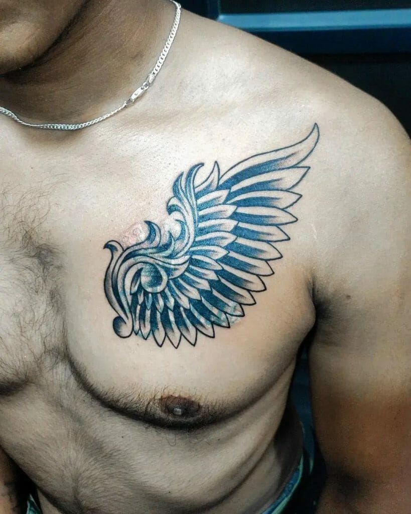 chest tattoos for men wings 0013