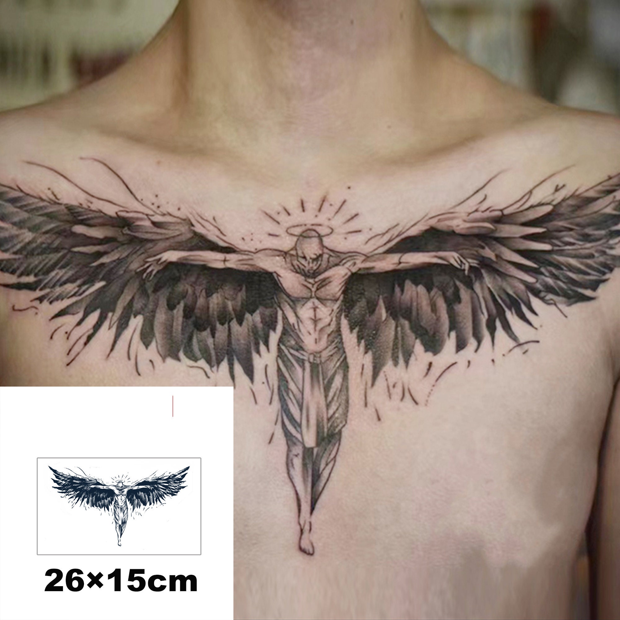 chest tattoos for men wings 0019