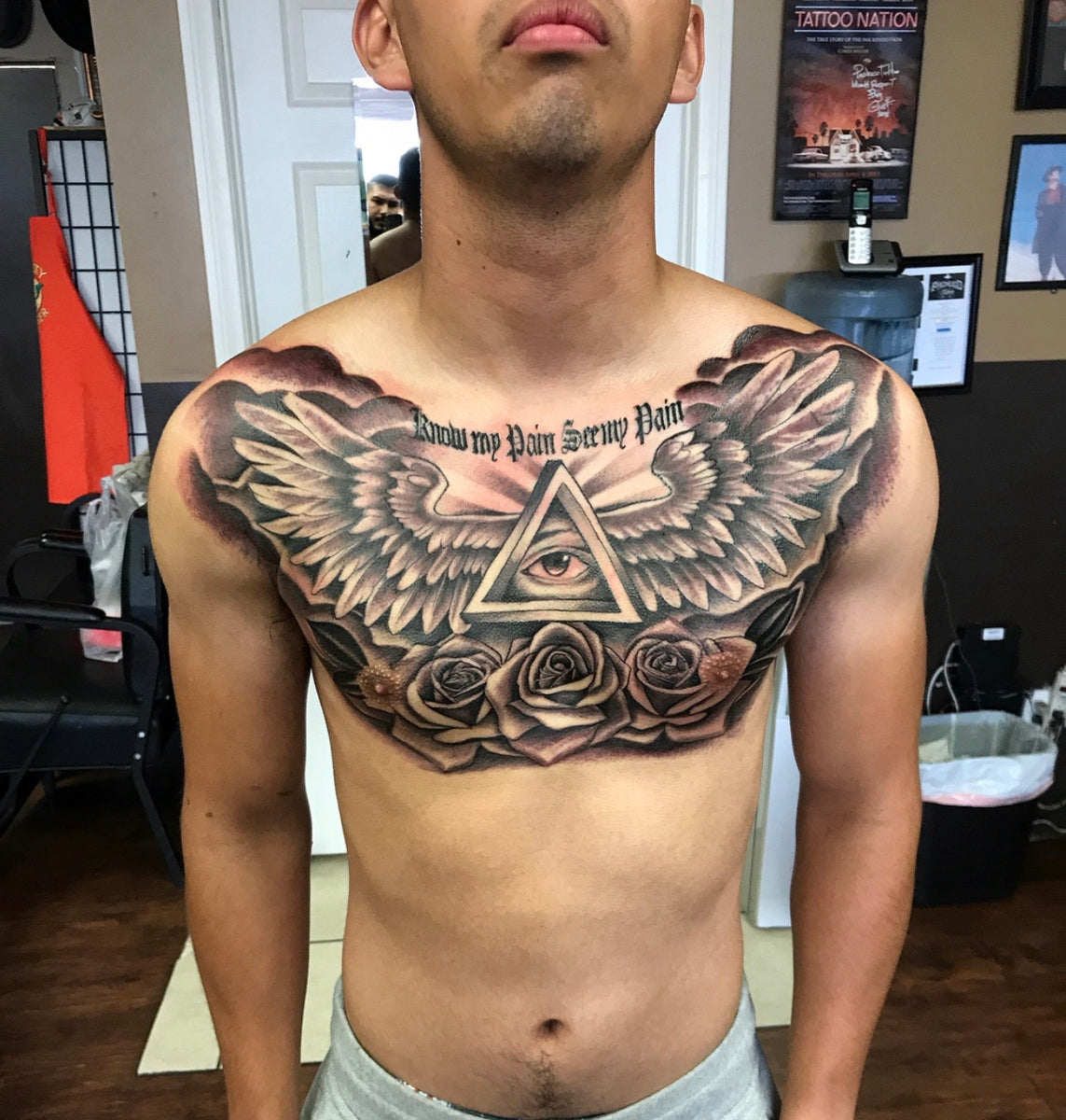 chest tattoos for men wings 0024