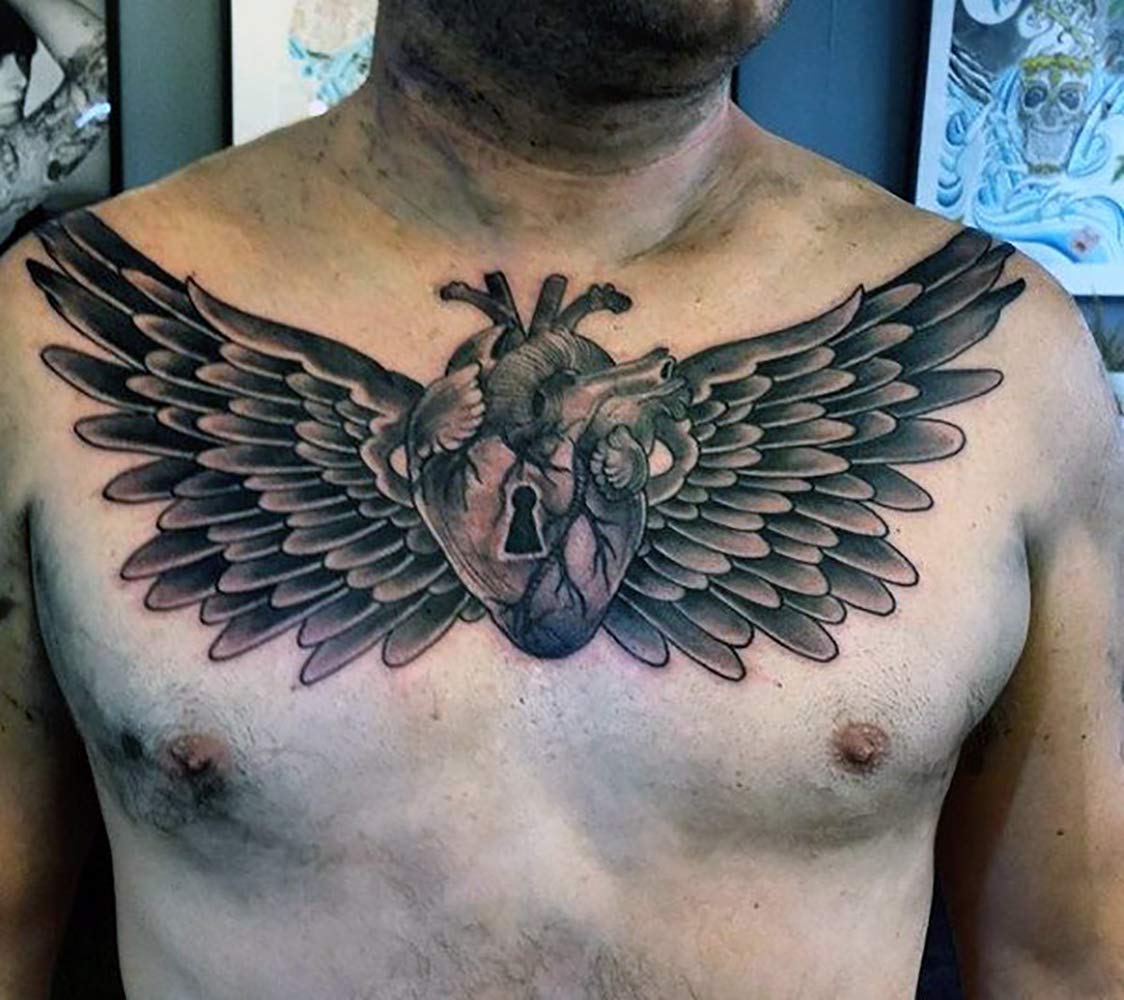 chest tattoos for men wings 0029