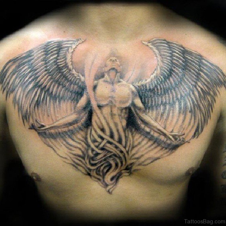 chest tattoos for men wings 0030