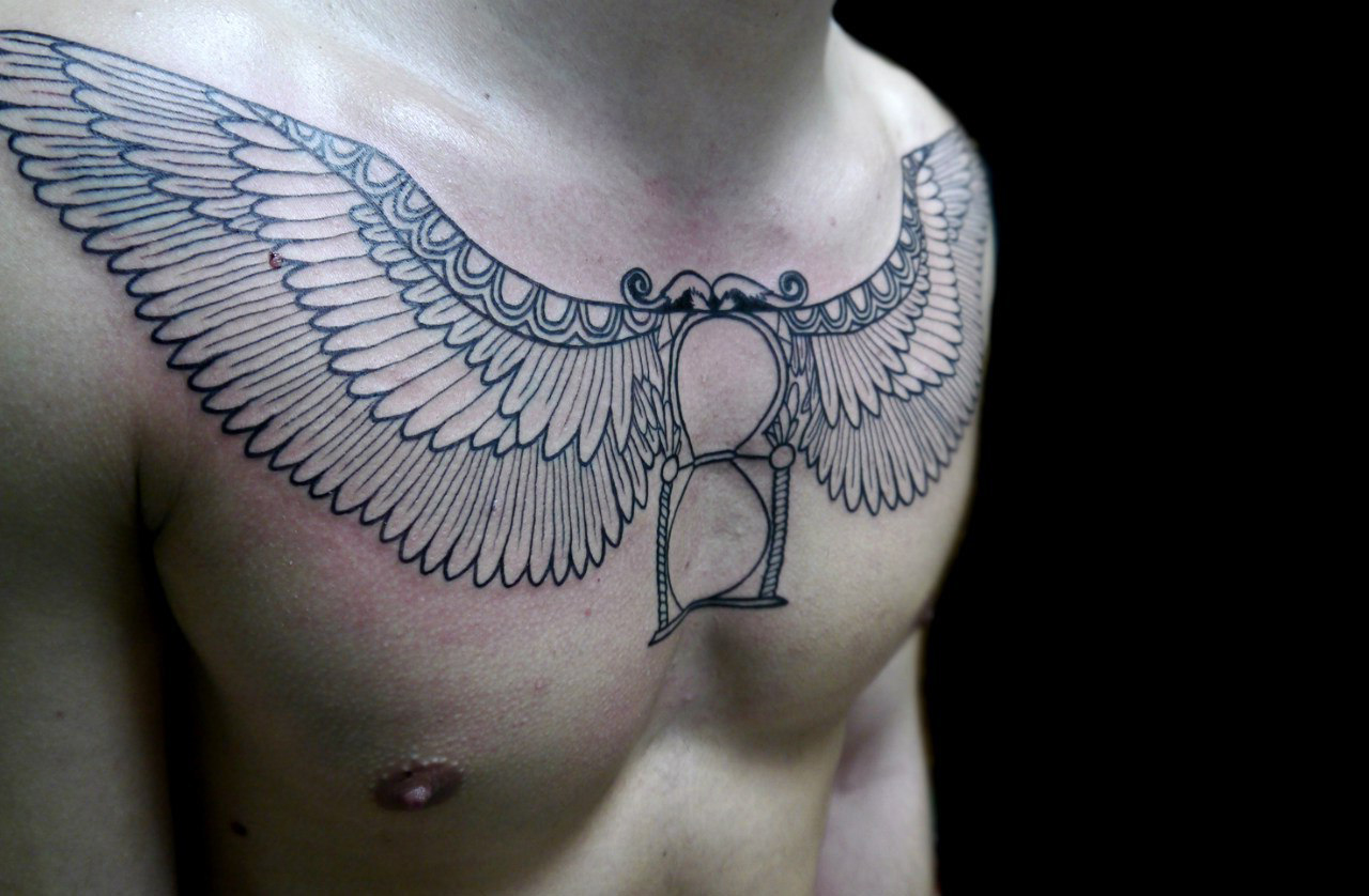 chest tattoos for men wings 0033