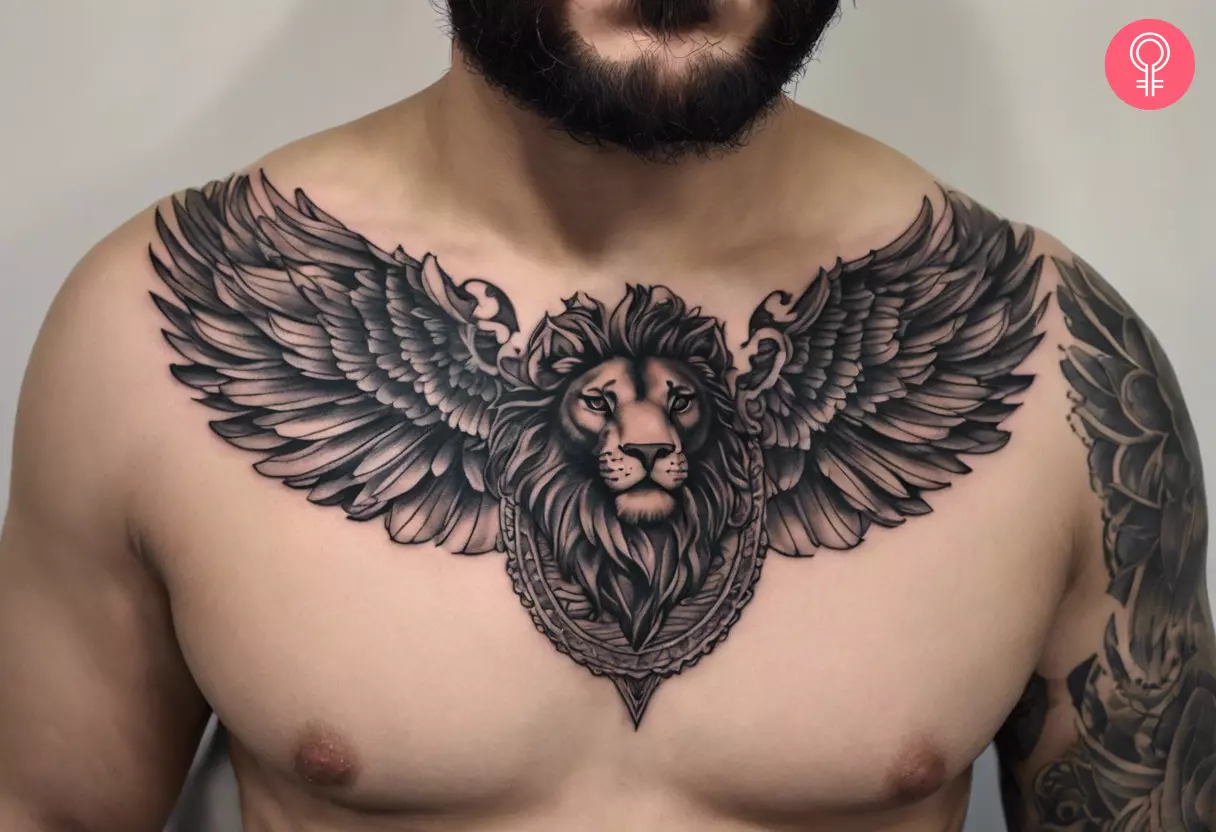 chest tattoos for men wings 0042