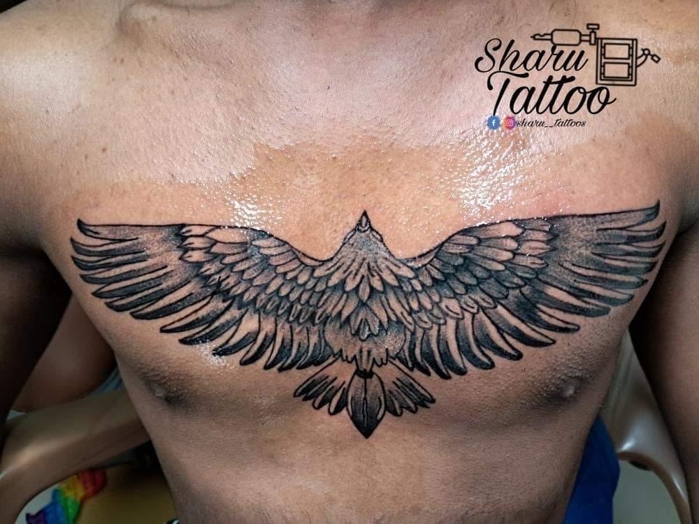 chest tattoos for men wings 0051