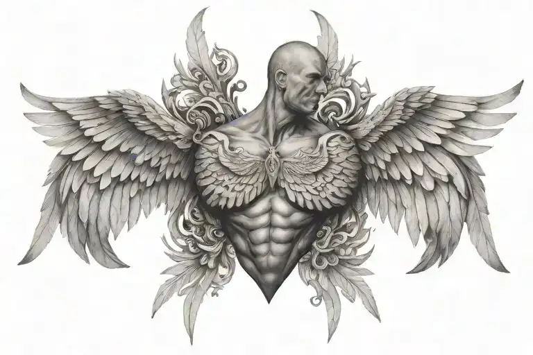 chest tattoos for men wings 0052