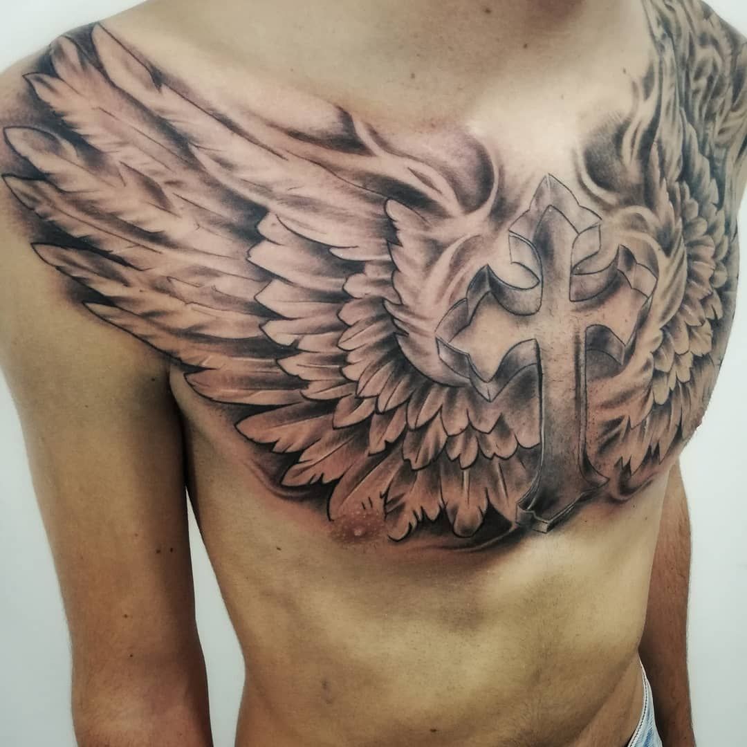 chest tattoos for men wings 0053