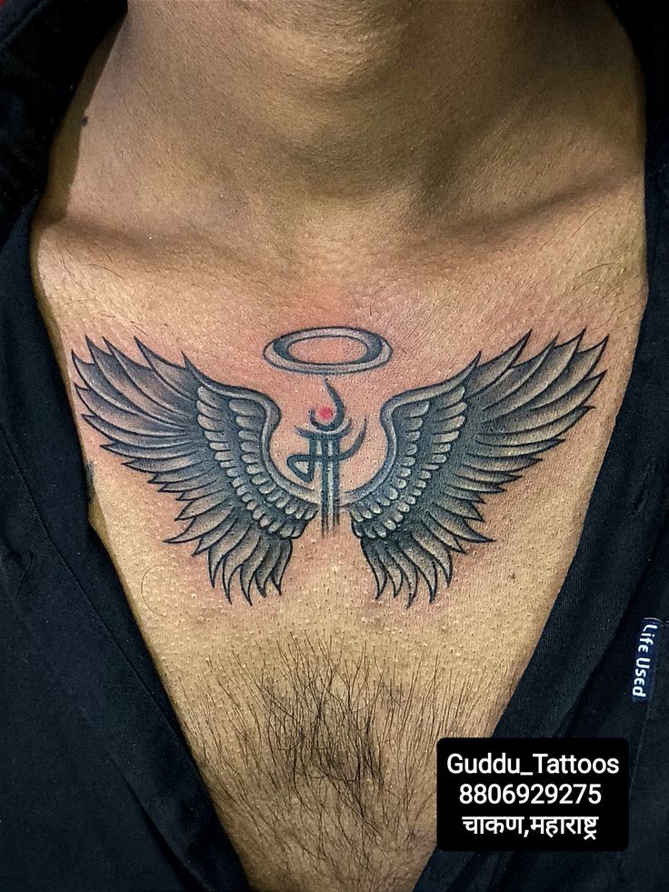 chest tattoos for men wings 0060