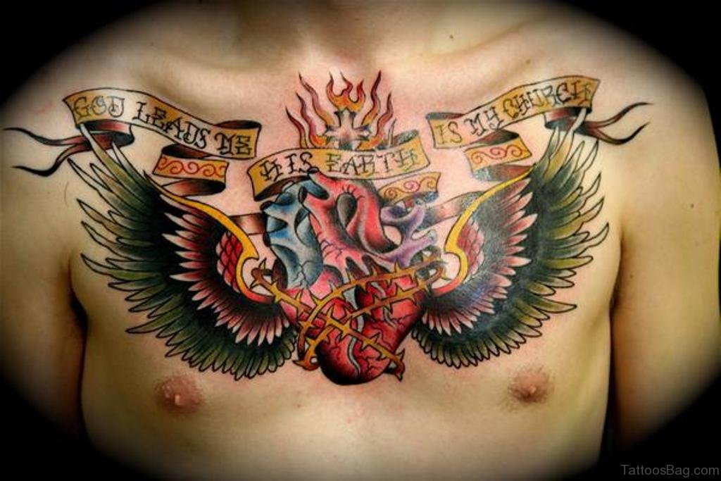 chest tattoos for men wings 0071