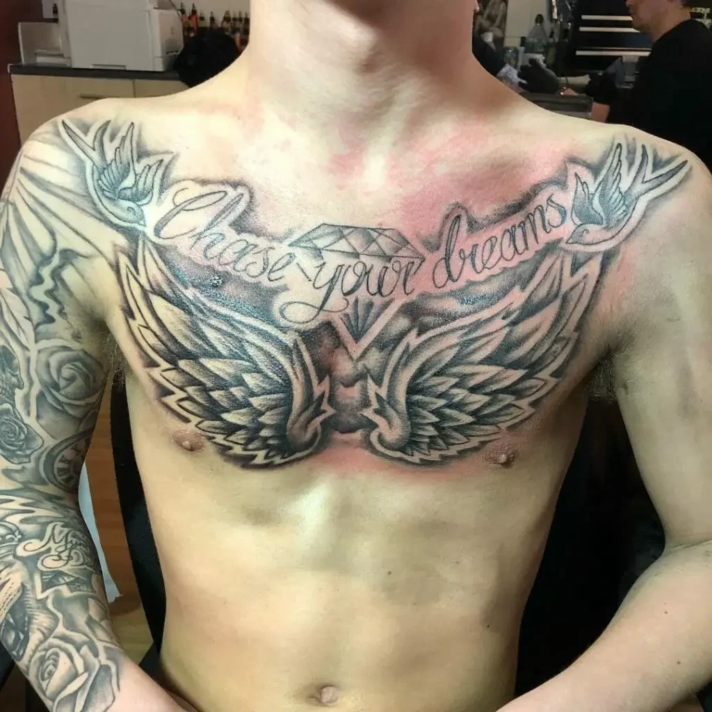 chest tattoos for men wings 0079