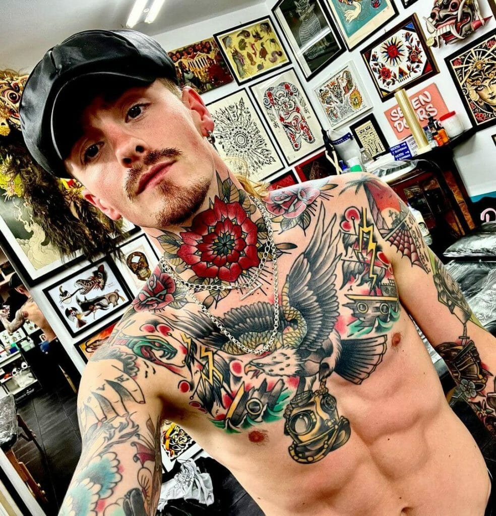 chest tattoos for men wings 0081