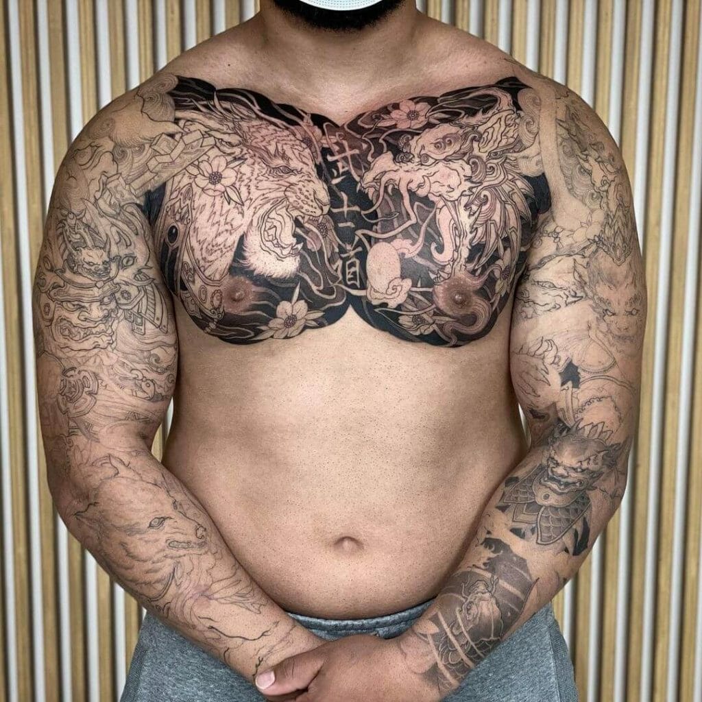 chest tattoos for men wings 0091