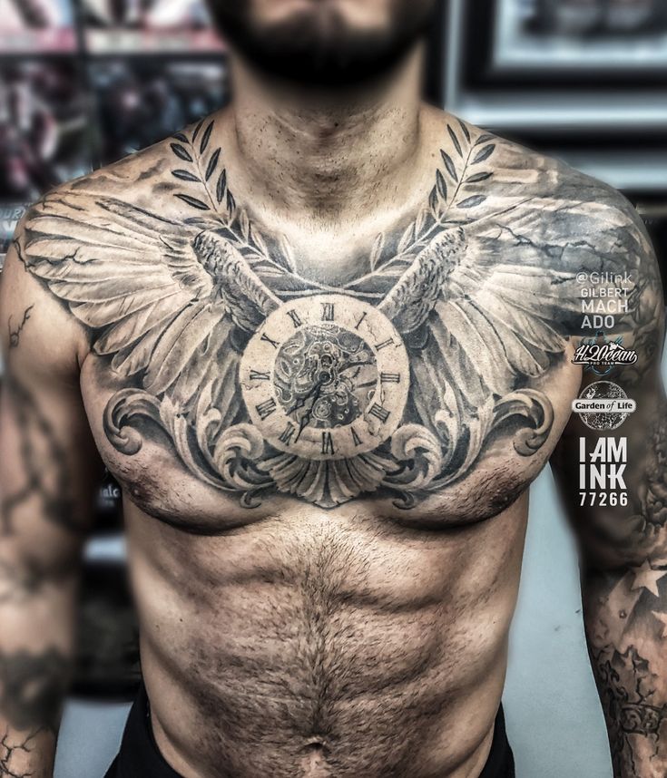 chest tattoos for men wings 0093