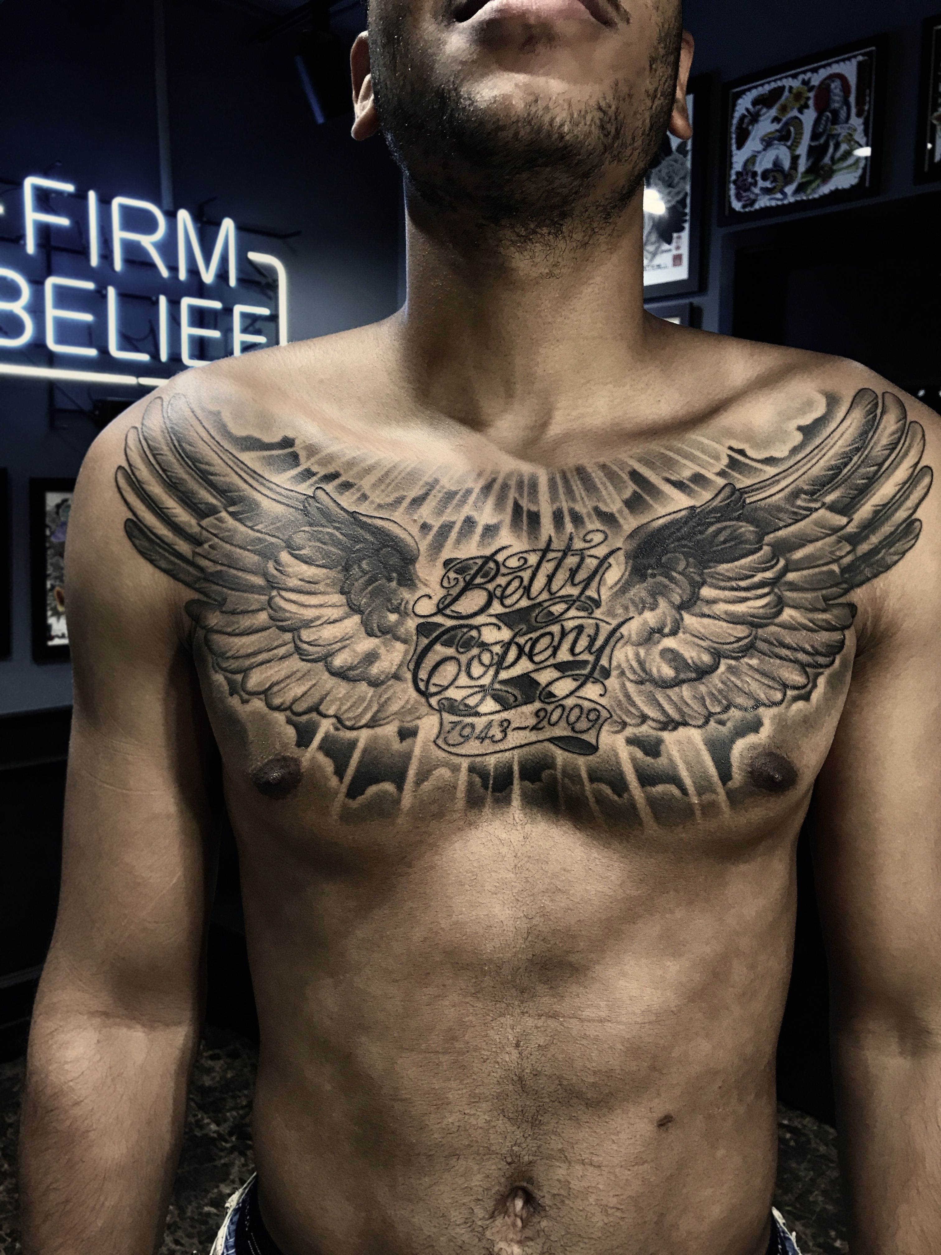 chest tattoos for men wings 0096